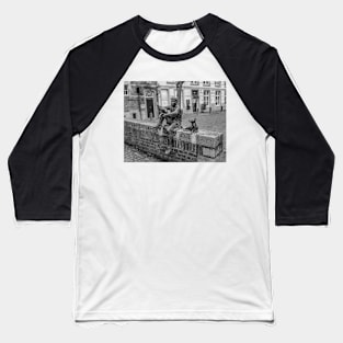 Statue of boy and dog Baseball T-Shirt